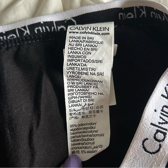 Calvin Klein Womens Small Black and White Straight Leg Lounge Pants - Picture 6 of 7